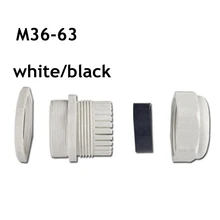 Черный/whtie нейлон водонепроницаемый кабельный сросток пластик фиксированная головка уплотнительная нить M36-M63