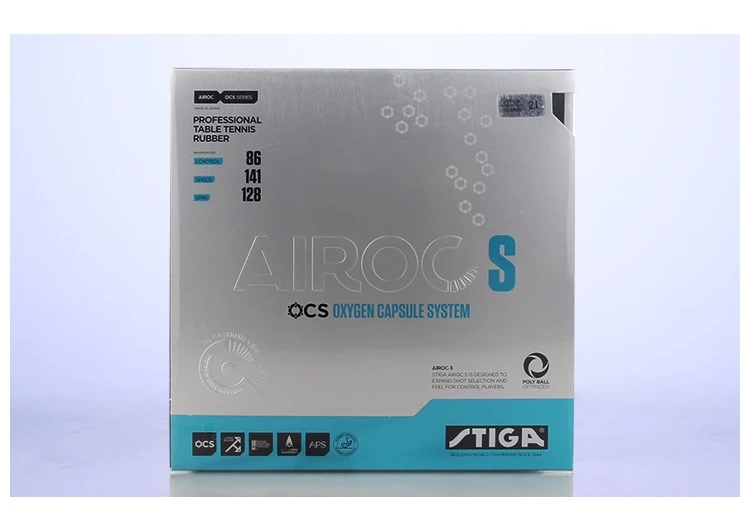 Stiga Airoc S (AIROC-S) Table Tennis Rubber Black/Red 2.1mm | Спорт и развлечения
