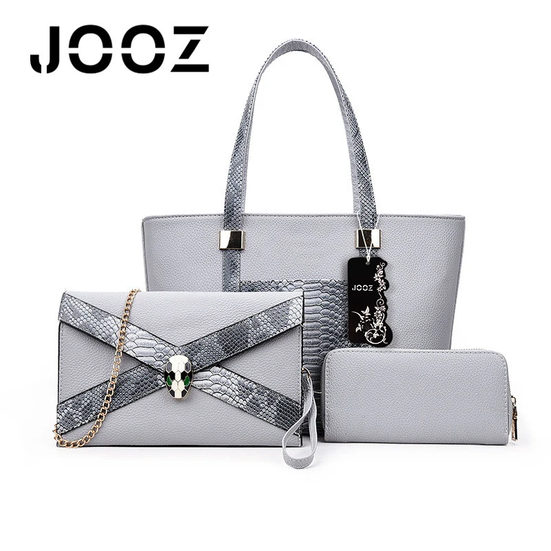 JOOZ Brand Luxury Serpentine Lady font b Handbag b font 3 Pcs Composite Bags font b