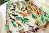 68pcs Tiny toys Mini Dinosaurs Animals Trees Rails Boy Toys Plastics Dolls zoo 3-8CM 1