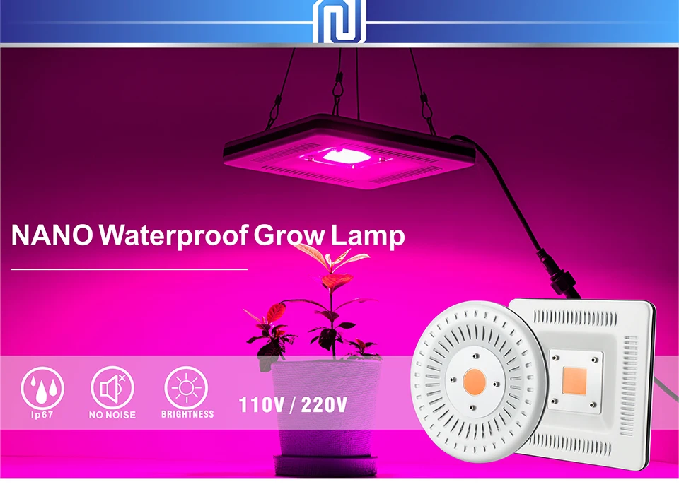 Светодиодный светильник для выращивания нано водонепроницаемый IP67 полный спектр Фито лампа 50 Вт AC110V 220 V высокопроизводительная