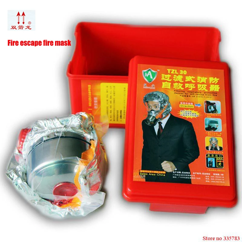Fire escape mask Emergency Hood Oxygen gas masks Respirators 30 Minutes