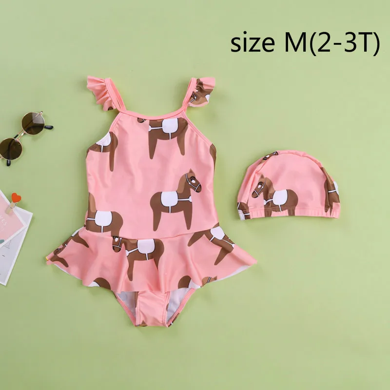 Dollplus/Летняя одежда для маленьких девочек, пляжная одежда купальники бикини детская одежда для пляжа для детей детские купальные костюмы; детская одежда для купания для Девочка - Цвет: size M