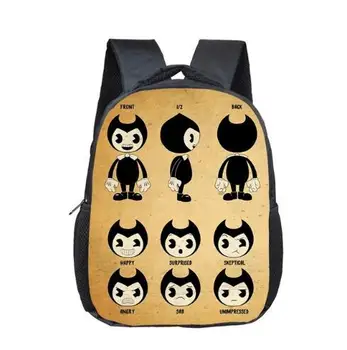 

16 Inch Bendy And The Ink Machine Backpack For Children School Bags Cartoon Game Book Backpack Daily School Backpack Gift