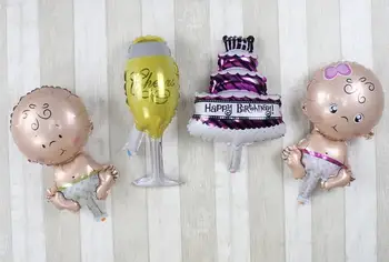 

New Arrival Champagne cup beer Bottle balloons Boy Girl Baby Shower Foil helium Balloons Party Decoration Kids birthday wedding