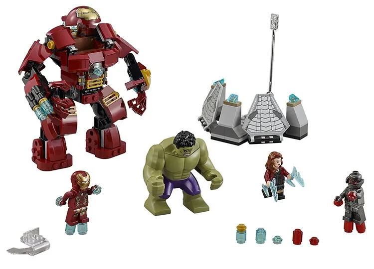 DECOOL 7110 Marvel Super Heroe набор Железный человек Халк Бастер Smash строительные блоки