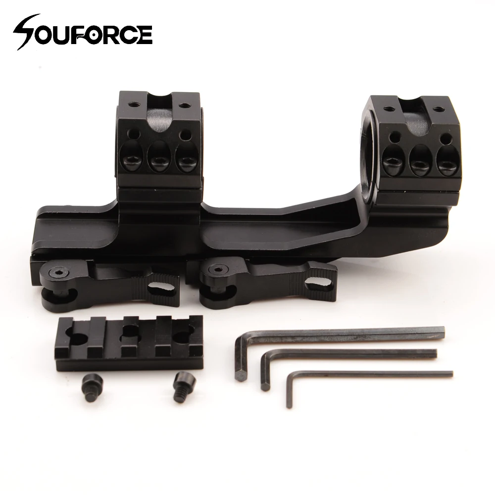 

Scope Mount Dute Diameter 24.5/30mm QD Mount Adapter with 4 Slots Ring Base Fit Weaver Rail Mount for Rifle Hunting