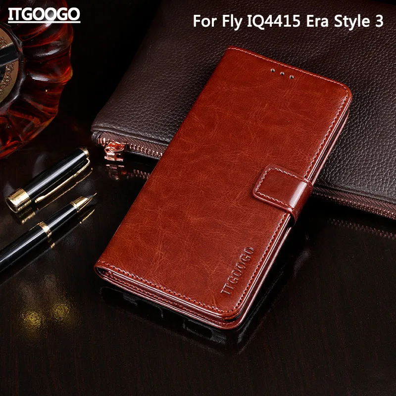 Чехол для Fly IQ4415 C высококачественный кожаный чехол с откидной крышкой Era Style 3