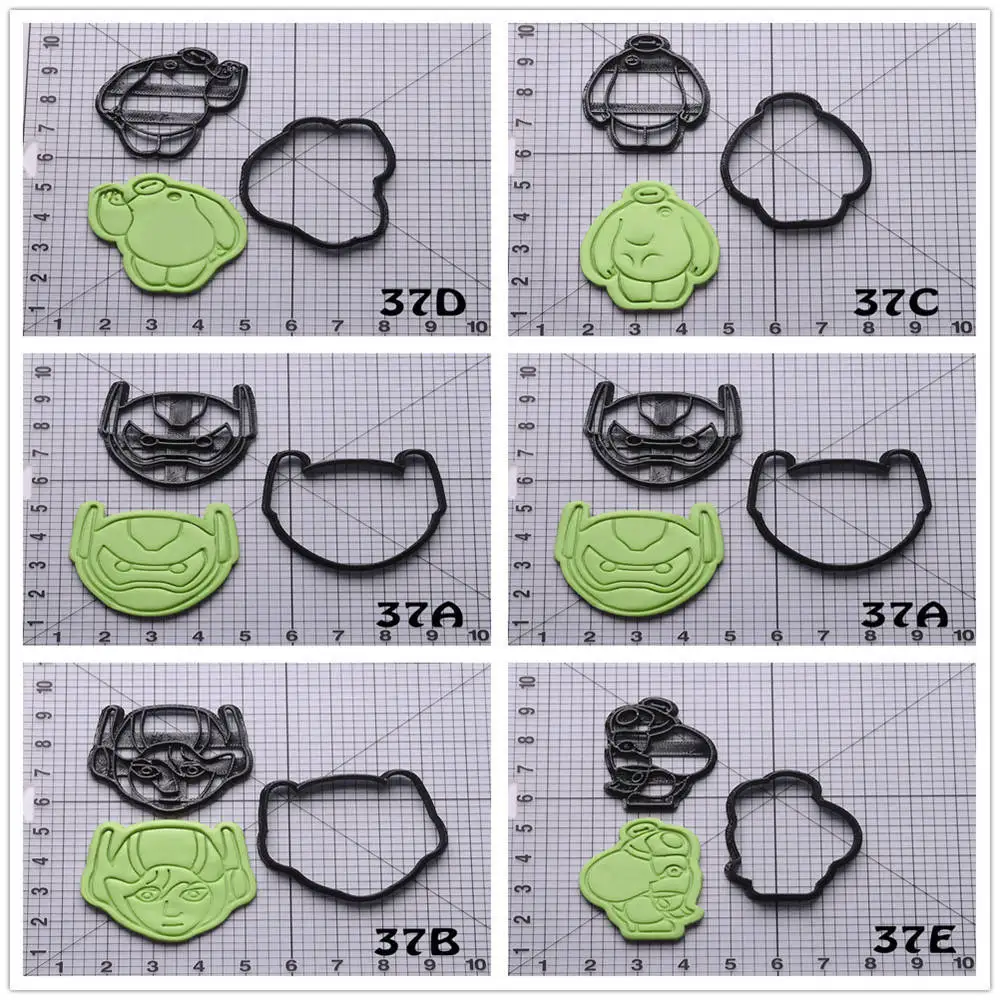 

Big Hero 6 Character Shape Cookie Cutter Set Custom Made 3D Printed Fondant Cake Decorating Tools Cutter Kitchen Accessories