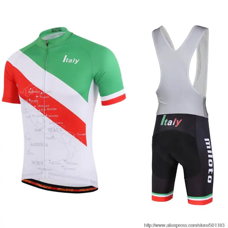 MILOTO Tour De Italy Cycling Jersey Short Sleeve Bike Clothing Bicycle