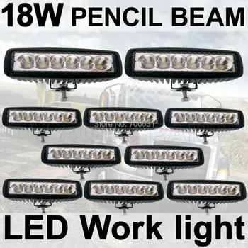 

Tkeapl THTMH 10X 18W Fog light 6 inch 18W LED Work Light Bar Spot pencil Driving Lamp Off Road 4WD
