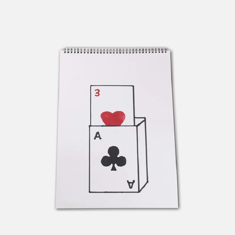 

Free shipping large size 39*27cm drawing paper rise card prediction magic tricks magic props