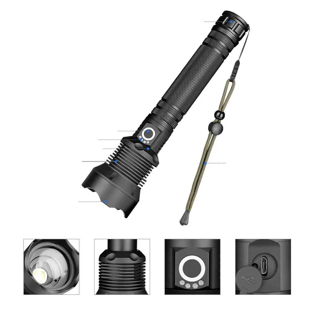 Новый светодиодный тактический фонарь CREE XHP50/XHP70 подсветка 3000 люмен