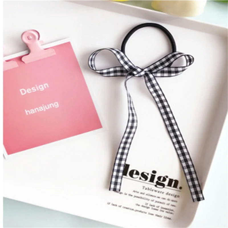 

6Styles Handmade Satin Ribbon Multi-layerd Bowknot Hair tie Ponytail Rubber Band Hairbow