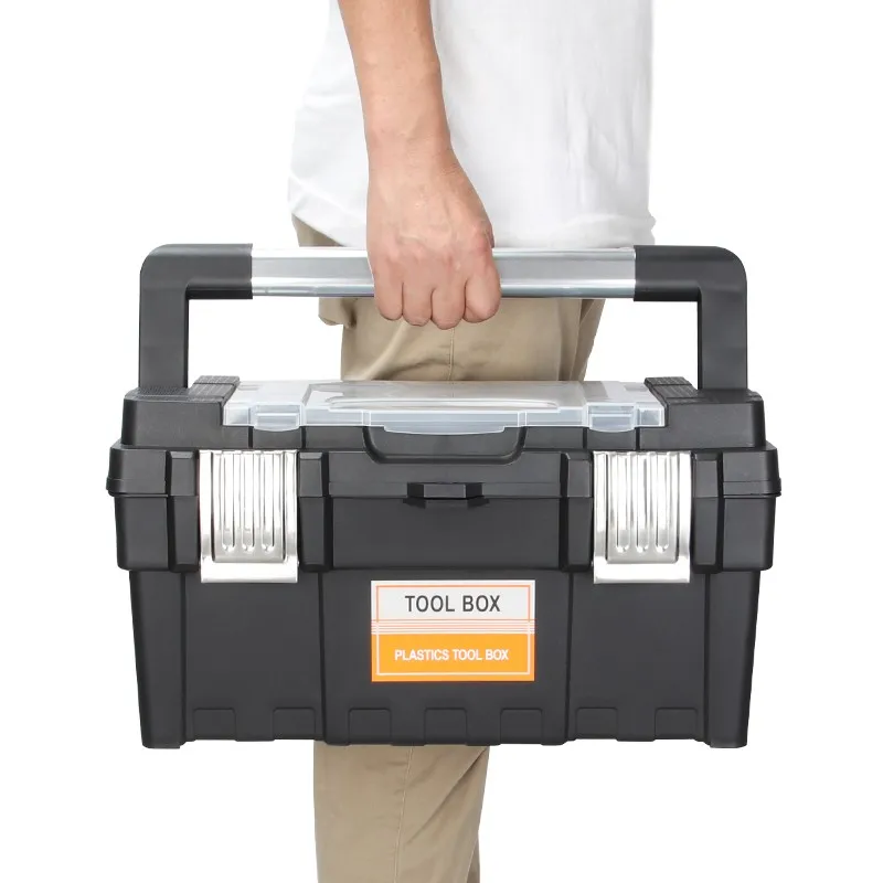 

20 inch 445*235*225mm portable toolbox multi-function Hardware parts box repair tool case car large storage Electrician box