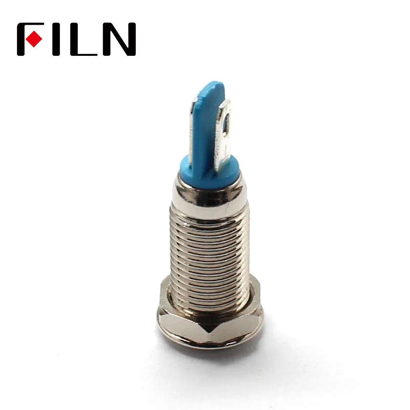 Metal Indicator light LED 8mm waterproof Signal lamp 6V 12V 24V 220v dot LIGHT Colorful concave Indicator (5)