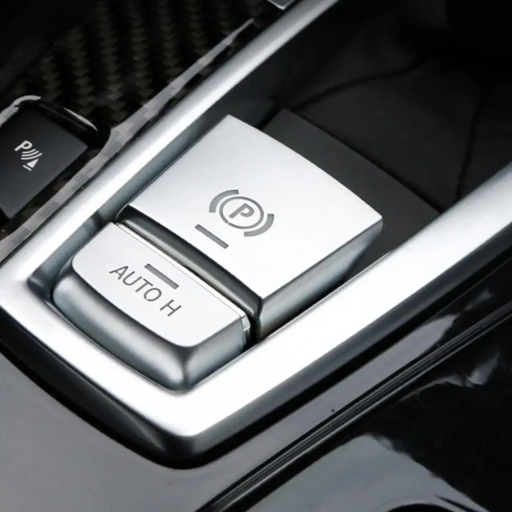 Murah Mobil Styling Parkir Saklar Rem P Tombol Stiker Penutup untuk BMW F10 F07 F01 F25 F26 F11 F06 F15 F16 X 3X4X5X6 Aksesoris