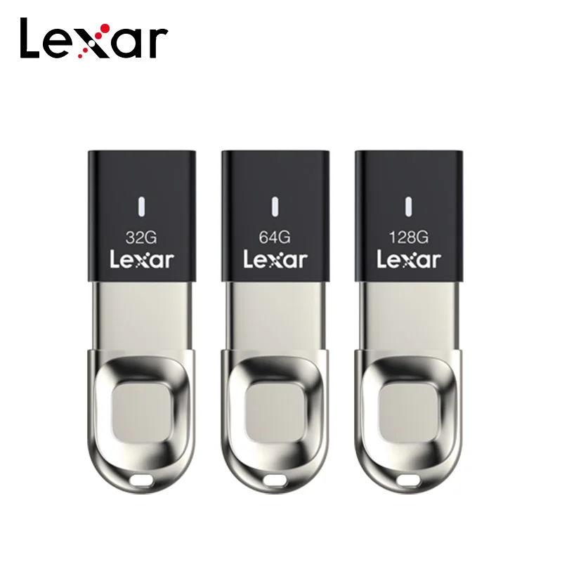 100% Оригинальный USB флеш накопитель Lexar F35 с распознаванием отпечатков пальцев 32 ГБ