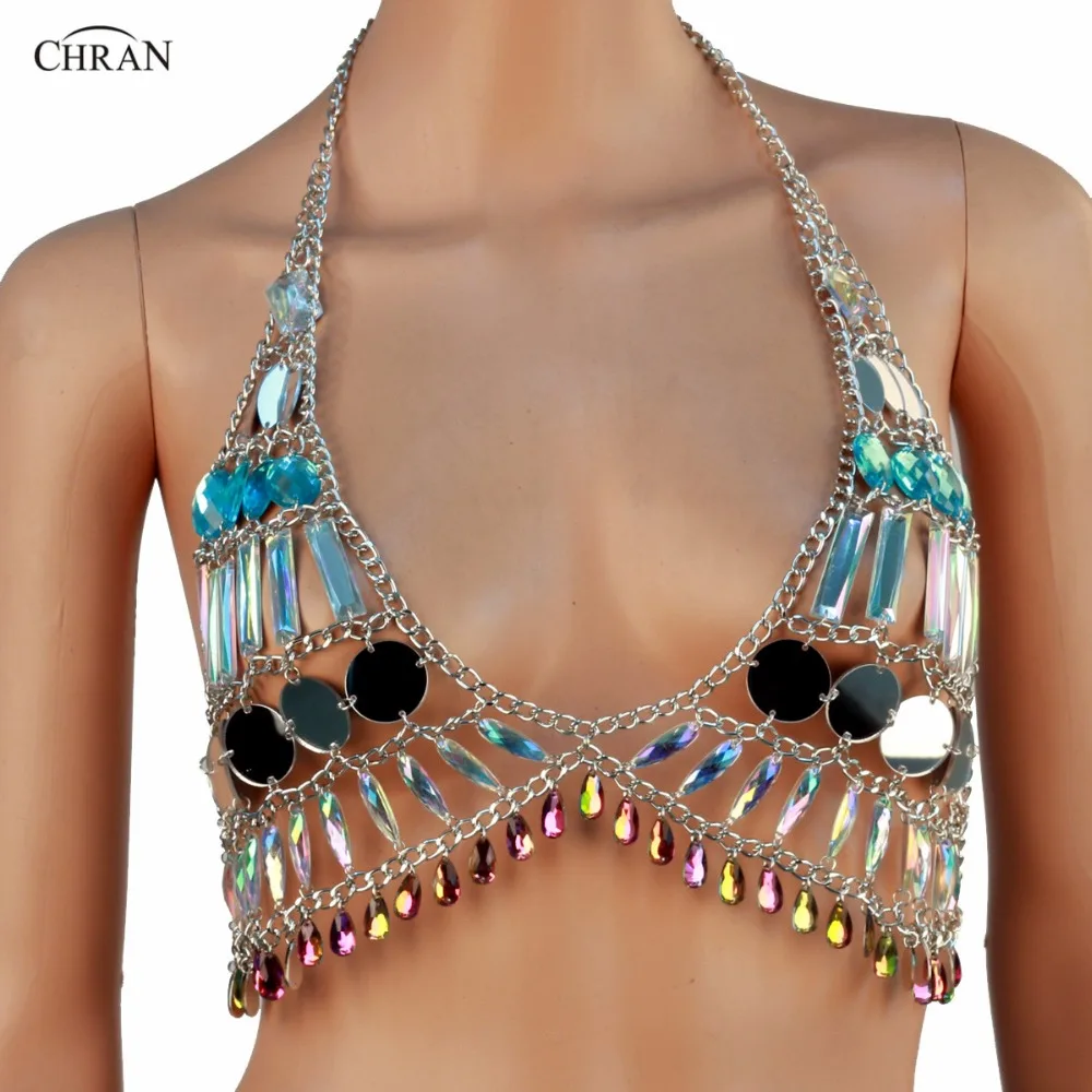 

CHRAN New Arrive Ladies Beach Bra Breast Chain Luxury Harness Sexy Bikini Women Waist Body Jewelry