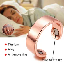 Hot Selling Acupressure Anti Snore Ring Magnetic Therapy Snore Stopper Acupressure Treatment Snoring Device electronic wristband style pulse snore stopper blue white 1 x cr2032