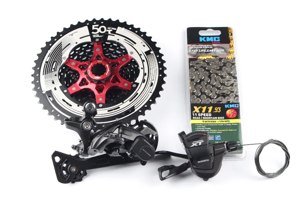 Shimano XT M8000 4 шт. велосипед mtb 11 скоростей комплект RD-M8000 переключения передач с кассетой sunracing K7 KMC цепь 11-46T 11-50T