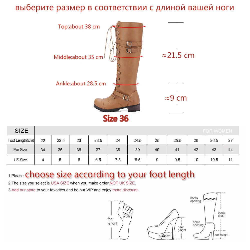 BONJOMARISA/Большие размеры 34–43; модная женская обувь на шнуровке, Сапоги для верховой езды Для женщин Осенние высокие сапоги до колена женская обувь на среднем каблуке; женская обувь