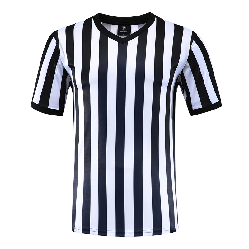 

2019 New V Neck Soccer Referee Uniform Football Sports Short Sleeve Breathable Training Clothes