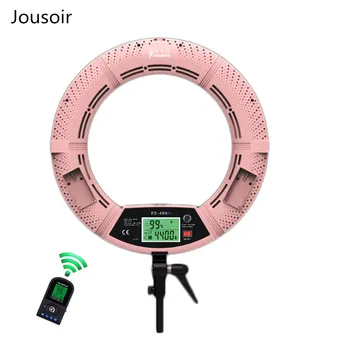 

Yidoblo Pink FE-480II Studio Ring Light LED Light Lamp LCD Screen Display FOR Photographic Lighting 96W 5500K 2 COLORS CD50
