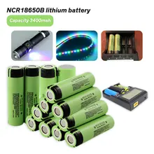 2 teile/los Original NCR18650B 3,7 v 3400 mah Hohe kapazität 18650 Lithium-Akku Für lashlight LED Lampe batterien