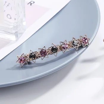

CHIMERA Star Crystal Barrettes Metal French Hair Clips Classic Geometric Hair Pins for Women Jewelry Gift Fashion Glitter Clip
