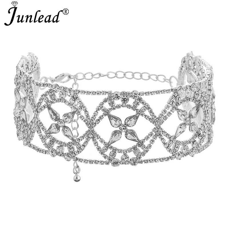 

Junlead Fashion Design Luxury Crystal Vintage Choker Necklace Short Collar Maxi Bijoux Gothic Neck Chocker for Women Jewelry