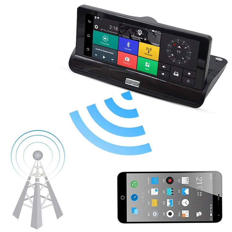 ANSTAR " Автомобильный gps навигатор Bluetooth DVR камера Android 3g wifi двойной объектив g-сенсор видео рекордер с камерой заднего вида Dashcam