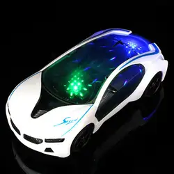 Светодиодный музыкальные игрушечная Гоночная машина универсальные электрические вспышки 3D огни детские спортивные игрушки автомобиль