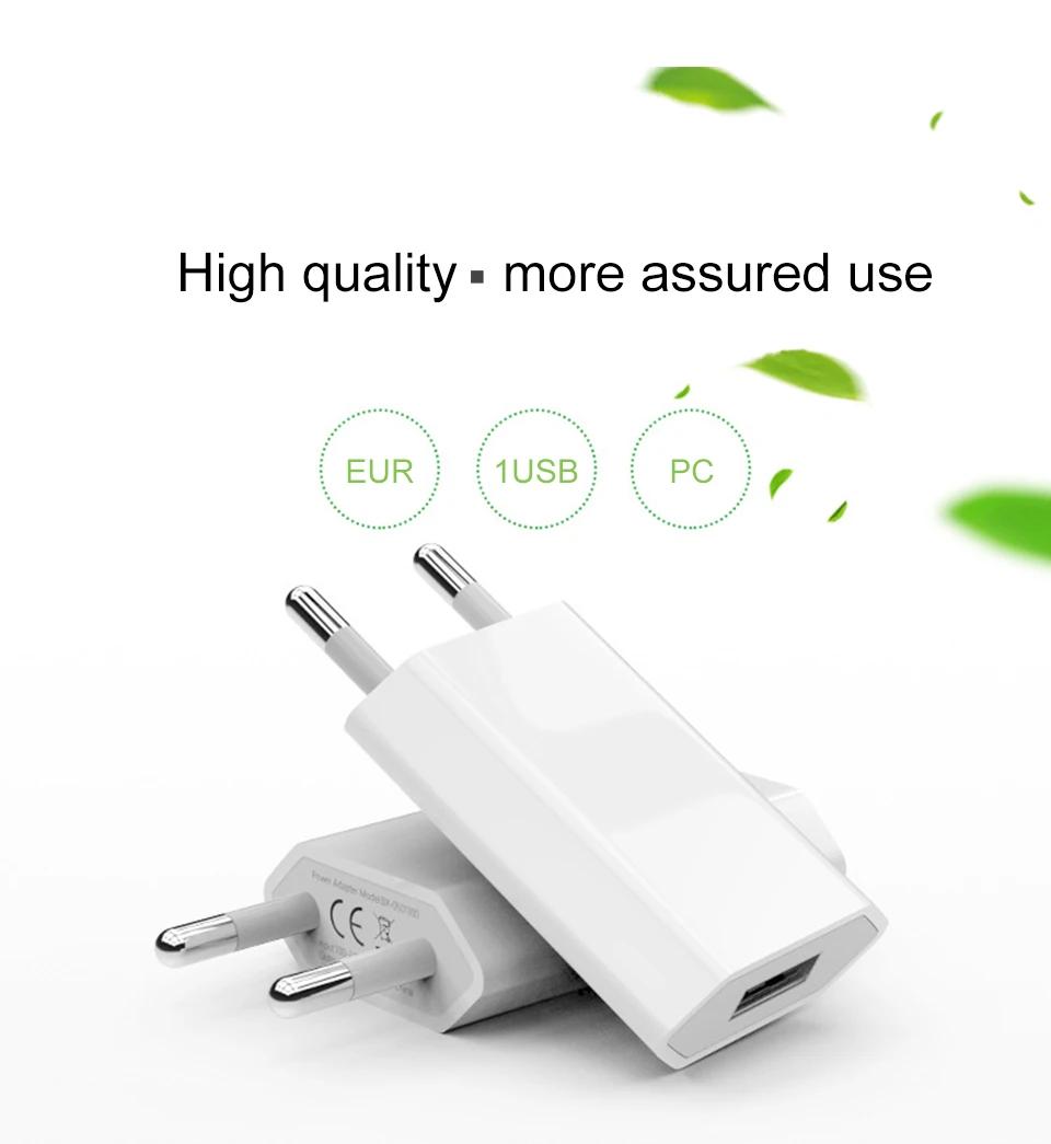 Travel Wall Charge Charger Power Adapter 5V 1A European EU Plug USB AC Charger For Apple iPhone 6 6S 7 Samsung S7 Mobile Phone (4)