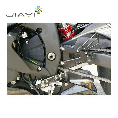 С ЧПУ заготовки мото Регулируемая Rearset подножки педали отдых сзади Комплект Гонки Для Yamaha 1000 YZF R1 2009- 10 12 13 черный