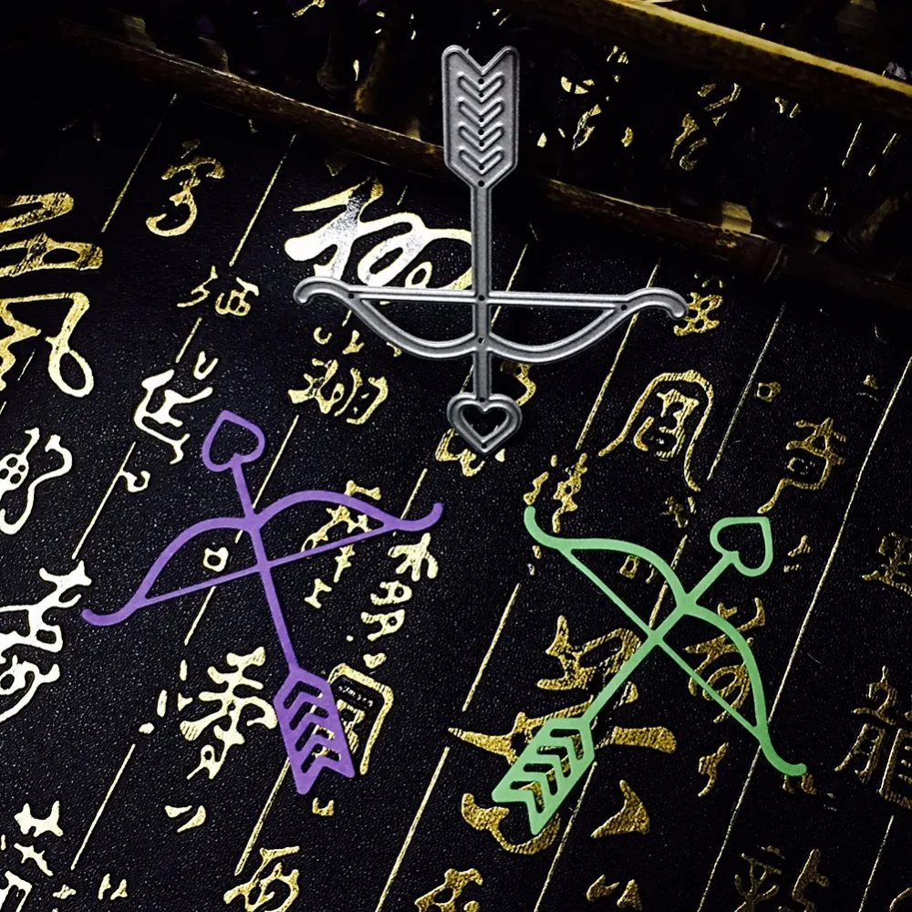 

Hollow Metal Cutting Dies Stencil DIY Scrapbooking Embossing Album Paper Card Craft Arrow Shape for Greeting Cards Decor