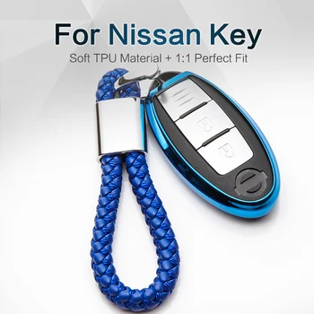 

TPU Car Styling Key Case Cover For Nissan Tiida Navara Sunny Murano X Trail T31 Altima Pathfinder Key Ring Shell Accessories