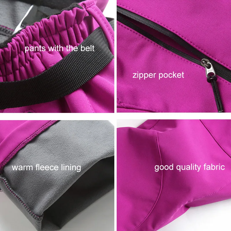 LoClimb de invierno pantalones de senderismo de lana de las mujeres Softshell pantalones al aire libre pantalones de esquí de montaña/Camping/Trekking impermeable pantalones AW195 LoClimb de invierno pantalones de senderismo de lana de las mujeres Softshell pantalones al aire libre pantalones de esquí de montaña/Camping/Trekking impermeable pantalones AW195