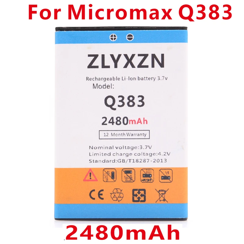 2480 мАч Q383 Аккумулятор для Micromax болт ACBIR18M01 батареи мобильного телефона baterij Batterie