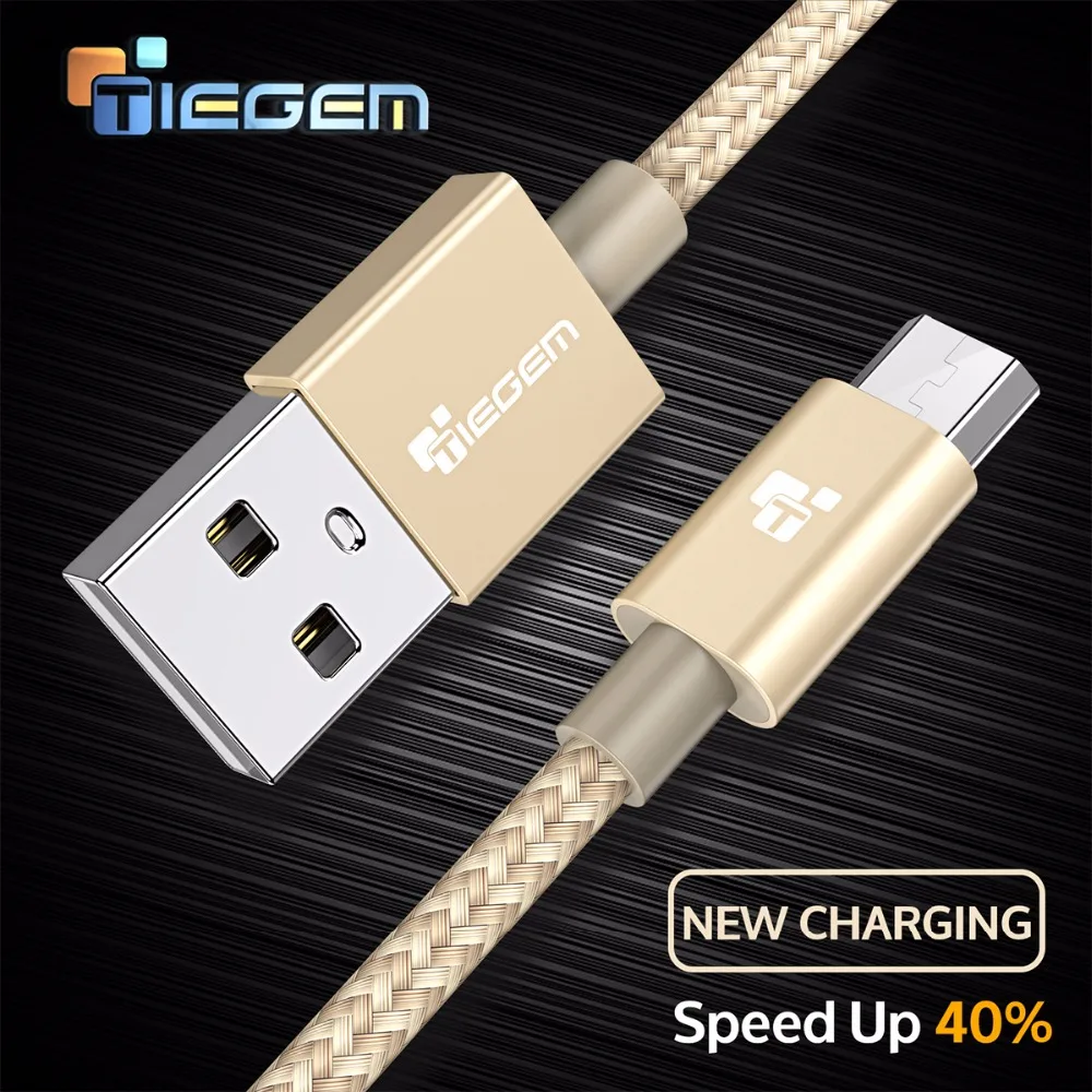Tiegem مايكرو كابل usb لسامسونج Xiaomi سريع تهمة USB كابل بيانات 3 متر 2 متر 1 متر الروبوت سلك Microusb كابل شحن الهاتف المحمول كابل