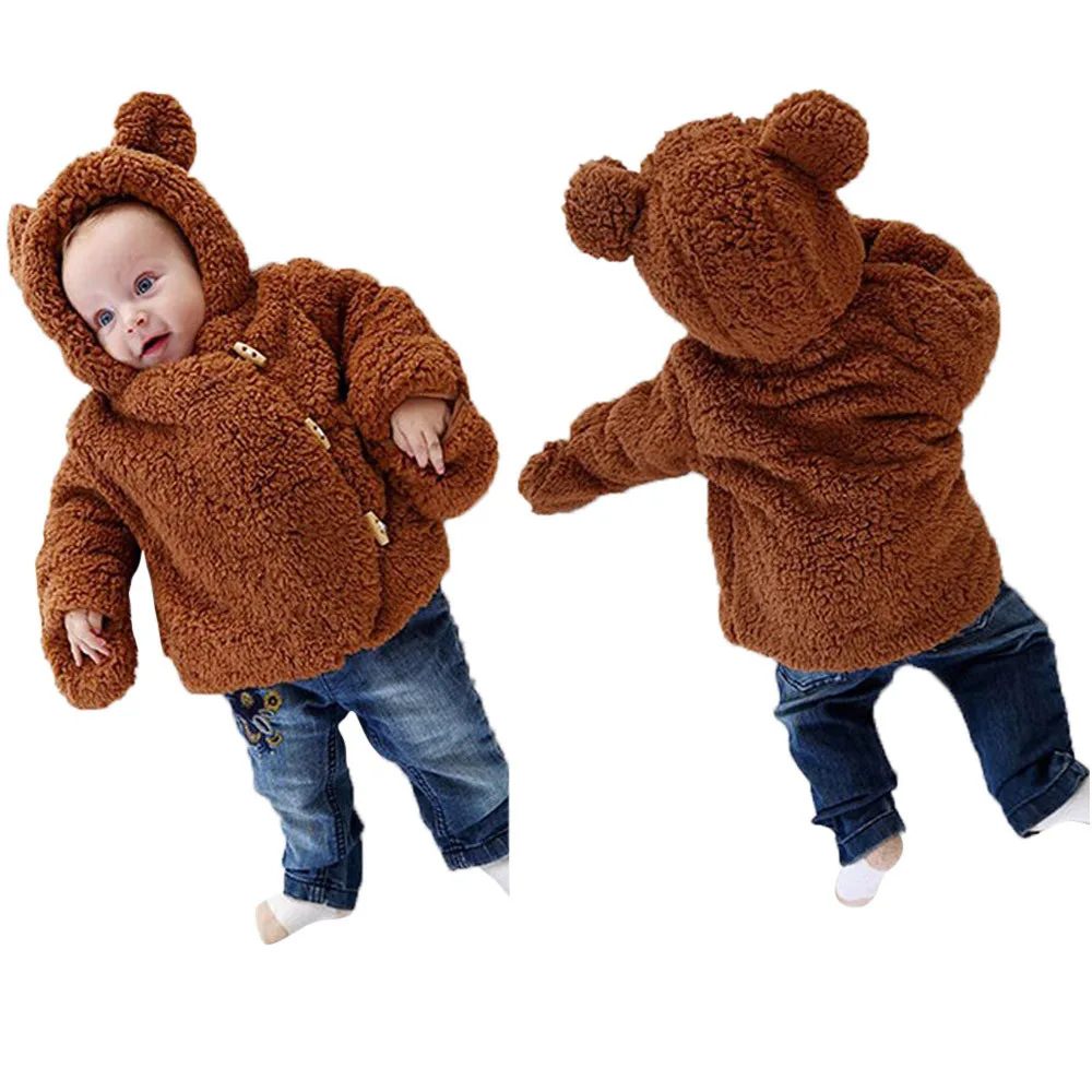 

CHAMSGEND Newest Cute Infant Coat Baby Girls Boys Autumn Winter Bear Hooded Coat Cloak Jacket Thick Warm Clothes Casaco 19June10
