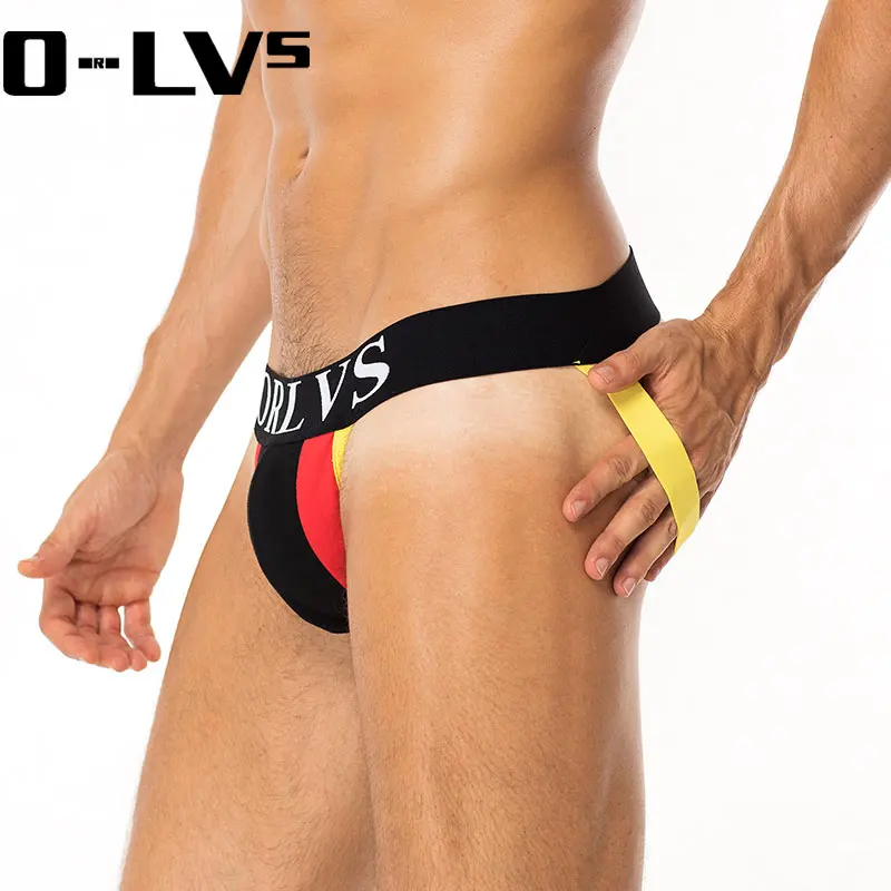 C мужское сексуальное нижнее белье ORLVS jockstrap Cueca Мужское стринги мужские Homme Tanga OR14| - Фото №1