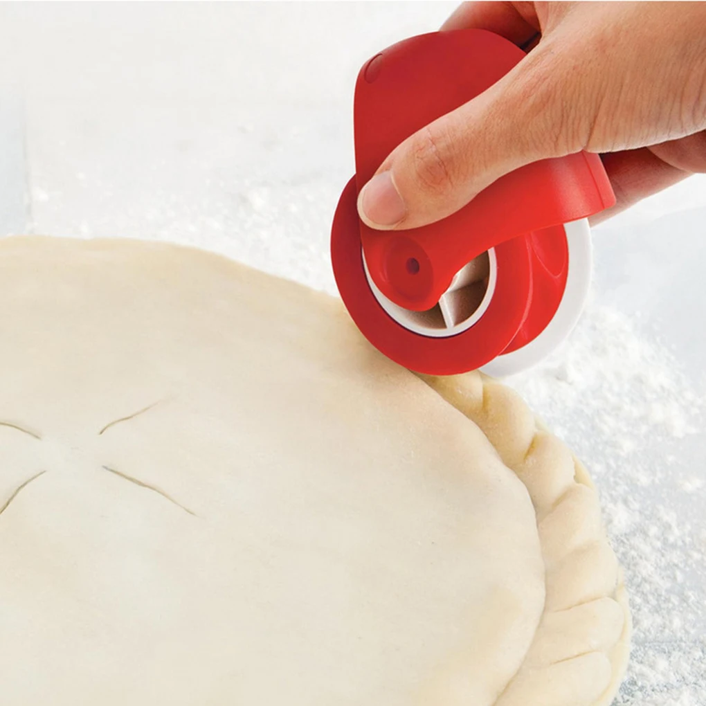 

Pastry Wheel Decorator Pie DIY Cutter Bread Kitchen Rolling Dessert Beautiful Plastic Roller