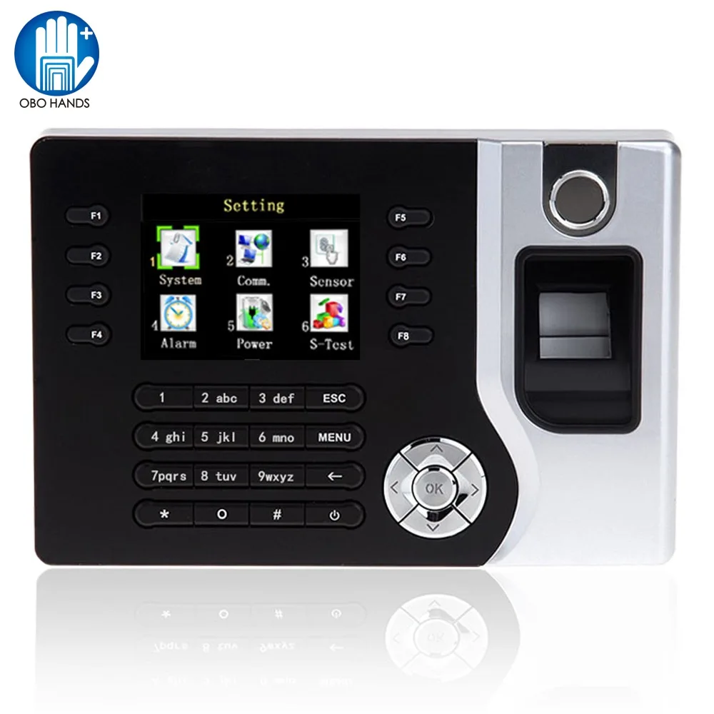 

Realand TCP/IP Fingerprint Machine Biometric Time Attendance System RFID Employee Check-in Recorder USB Download 2.8 inch Screen