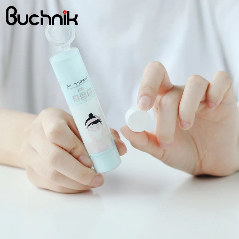 

BUCHNIK 10pcs Tube Disposable Compressed Towel Travel Portable Packing Organizers Creative Small Towel Trip Accessories Supplies