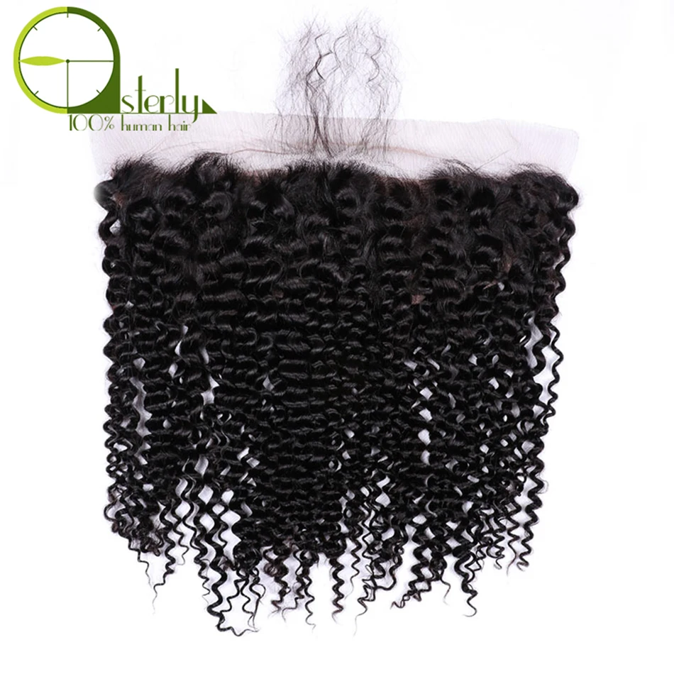 Sterly Kinky Curly Bundles With Frontal Remy Human Hair Bundles With Closure Brazilian Hair Weave Bundles With Closure