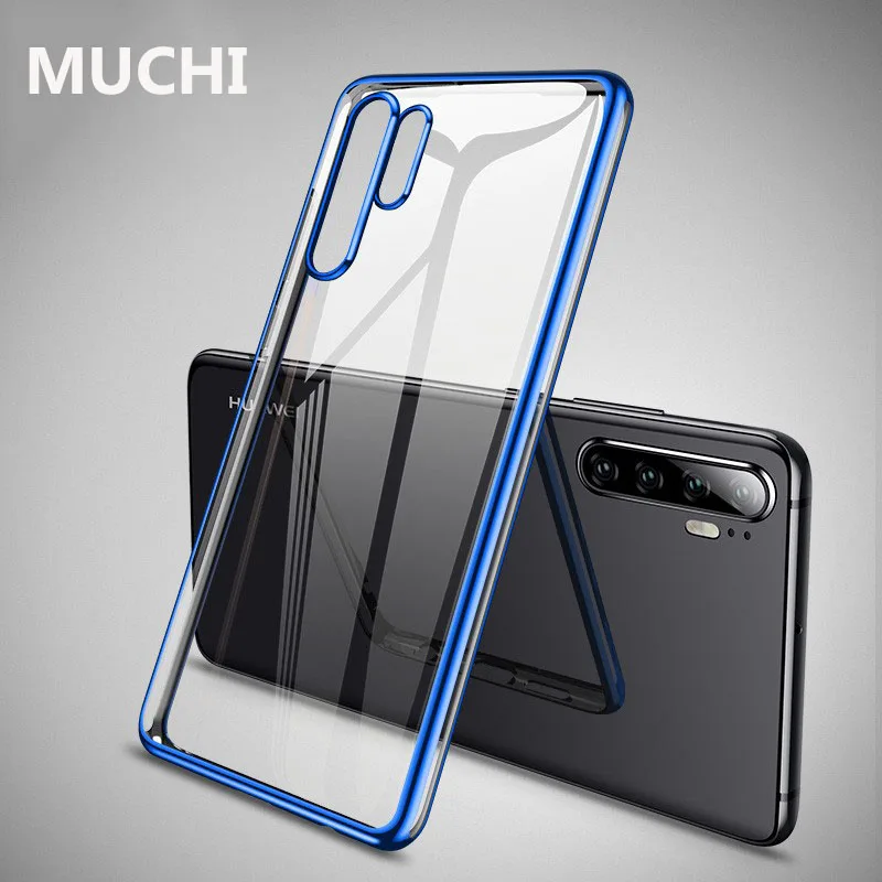 Чехол MUCHI для Huawei P30 Lite роскошный мягкий прозрачный чехол с лазерным покрытием Pro