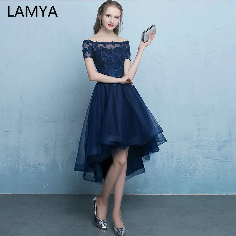 Женские вечерние платья Lamya элегантные кружевные с высокой талией и длинной