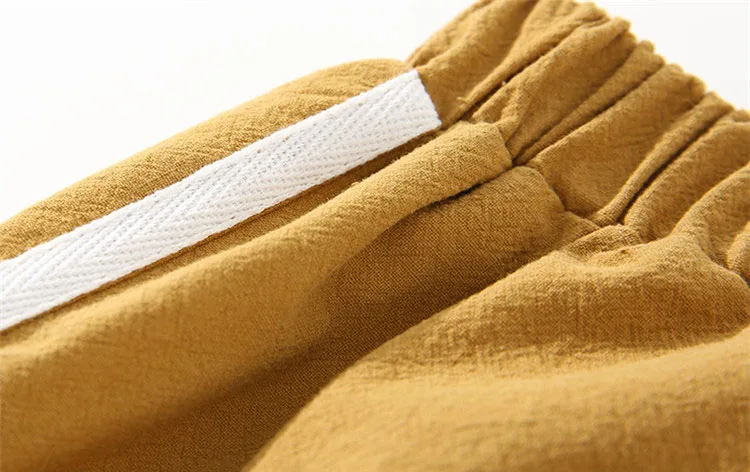fashion 2018 cotton linen knee length boys pants kids loose trousers clothing children summer pants for teenage boys clothes (7)