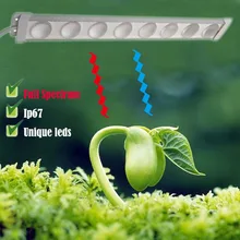 Full Spectrum Grow Light Tube Ultra slim Unique lens plant light bar IP67 450mm 660mm 730mm for Vegetable Flower houseplants
